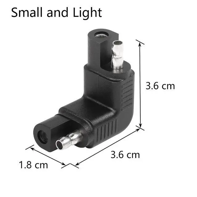 Alt view image 5 of 6 - Right Angle SAE Polarity Reverse Adapter, 90 Degree SAE to SAE Plug Quick Disconnect Connector for Solar Panel,RV,etc(4-Pack)