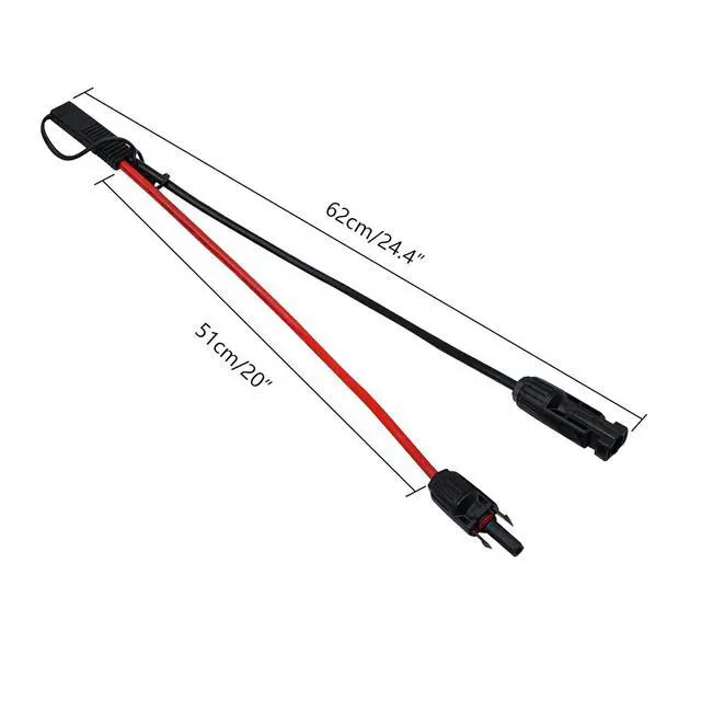 Alt view image 2 of 7 - 50cm 10AWG SAE to Male & Female Adapter 10AWG Cable with SAE Conector for RV Panel Solar