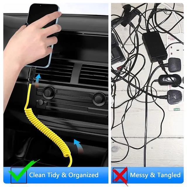 Alt view image 5 of 7 - USB C Extension Cable 140W 20Gbps 8K 1.64-5FT, Coiled USB C Extender Cord Male to Female Support PD3.1/PE/QC/PPS and Other Fast Charging Protocols