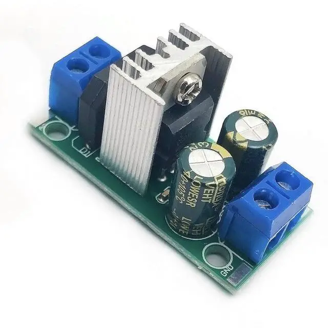 Alt view image 2 of 7 - 2PCS Three Terminal Voltage Regulator Module LM7812 DC or AC to DC 12V Output 1.2A Max Power Supply Module Terminal and 5x2 Pins Output