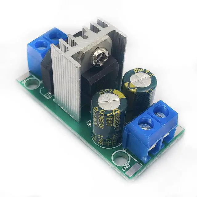 Alt view image 7 of 7 - 2PCS Three Terminal Voltage Regulator Module LM7812 DC or AC to DC 12V Output 1.2A Max Power Supply Module Terminal and 5x2 Pins Output
