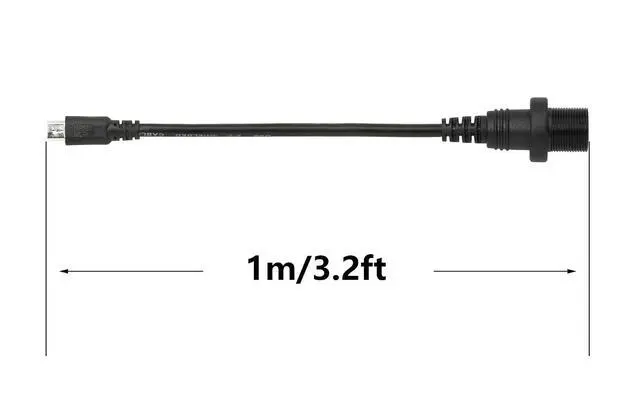 Alt view image 5 of 7 - Micro USB Mount Extension Dash Flush Cable for Car, Boat, Motorcycle, Truck Dashboard (Micro USB) (1m)