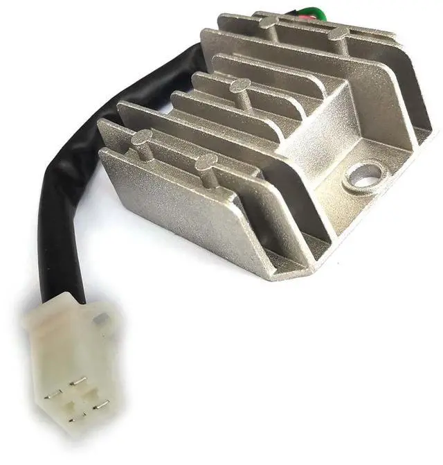 Alt view image 3 of 5 - 4 Wires 4 Pins 12V Full Wave Rectifier Voltage Regulator Universal Compatible with Motorcycle Pit Dirt Bike Quad CG125 150 200 250CC Motorbikes ATVs Mopeds Buggy