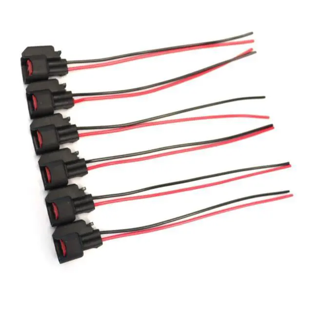 Alt view image 6 of 7 - (8pcs) Fuel Injector Connector for EV6 EV14 USCAR Pigtail Harness Socket Plug Wire for LS2 LS3 LS7 Compatible with G-M Fo-rd Do-dge J-e-e-p Mustang Vehicles Bos-ch