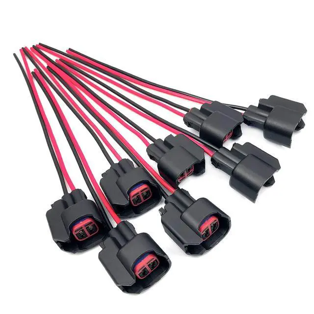 Alt view image 4 of 7 - (8pcs) Fuel Injector Connector for EV6 EV14 USCAR Pigtail Harness Socket Plug Wire for LS2 LS3 LS7 Compatible with G-M Fo-rd Do-dge J-e-e-p Mustang Vehicles Bos-ch