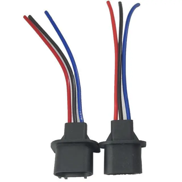 Alt view image 7 of 7 - 2pcs Wire Pigtail Male 9008 H13 Harness Head Light Replace Socket Plug Connector Compatible with Yukon XL 1500 Compass Gladiator Liberty Patriot