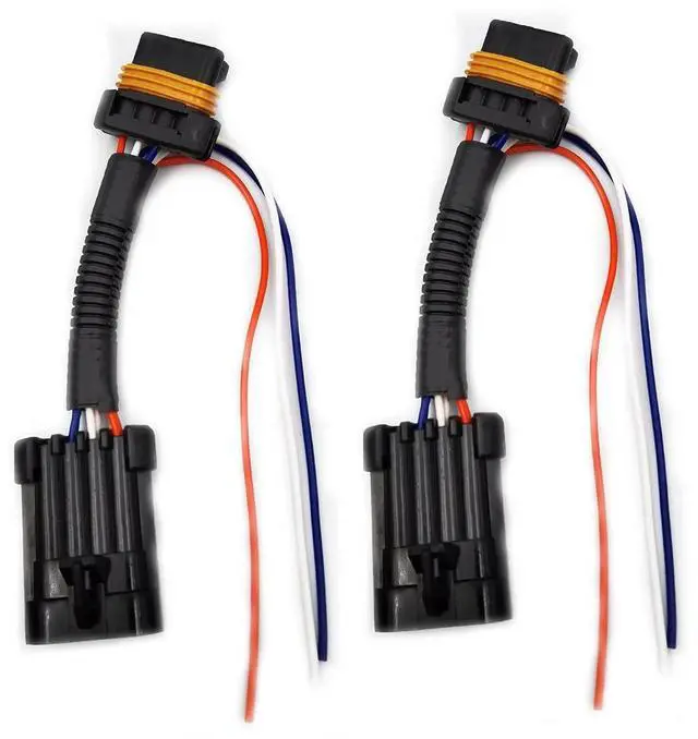 Main image of 2pcs Compatible with Po-laris RZR 900 1000 XP Turbo Tail Light Power Harness Whip Brake Light License Plate Rear Light Plug and Play 3 Wire Power Harness