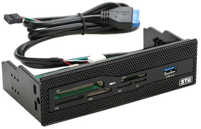 Main image of 5.25" Internal Card Reader Media Multi-Function Dashboard PC Front Panel USB 3.0 Support CF XD MS M2 TF SD Card Reader Smart