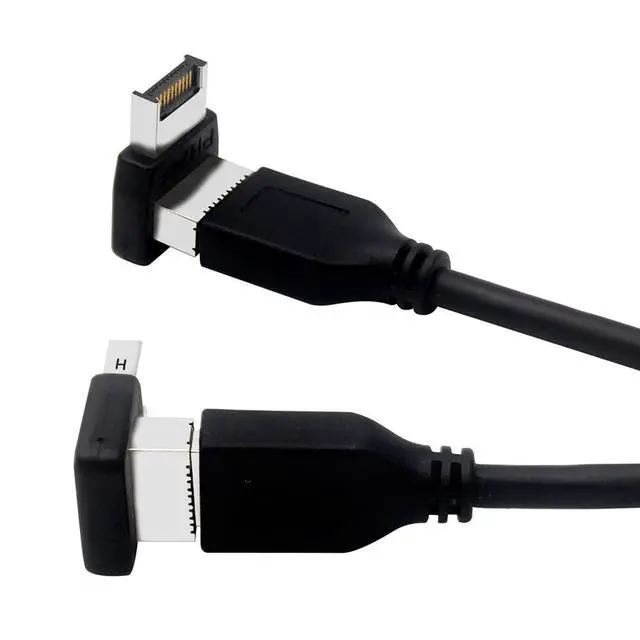 Alt view image 5 of 7 - Computer Motherboard Type-C USB3.1 Type-E 90 Degree Converter Computer Internal USB Header Adapter USB 3.1 Type-E 90 Degree Steering Elbow (2 Pack 1 Positive and 1 Negative)
