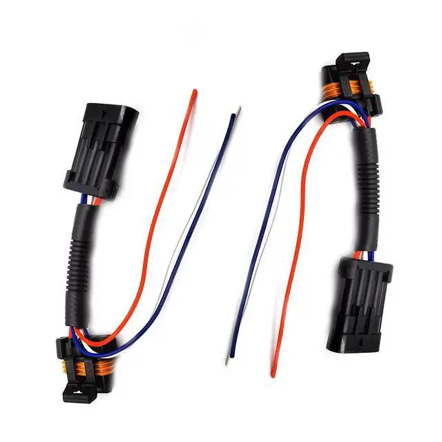 Alt view image 6 of 7 - 2pcs Compatible with Po-laris RZR 900 1000 XP Turbo Tail Light Power Harness Whip Brake Light License Plate Rear Light Plug and Play 3 Wire Power Harness