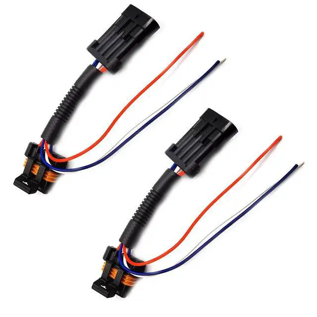 Alt view image 7 of 7 - 2pcs Compatible with Po-laris RZR 900 1000 XP Turbo Tail Light Power Harness Whip Brake Light License Plate Rear Light Plug and Play 3 Wire Power Harness