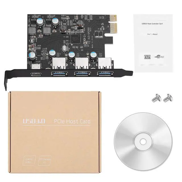 Alt view image 7 of 7 - PCI-E to USB3.0+Type C Expansion Card (PCIe Card) 3 Ports Super-Speed USB 3.0 PCI Expansion Card for Windows MAC
