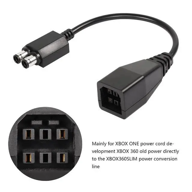 Alt view image 4 of 6 - 0.5ft Power Supply for Xbox 360 to Xbox 360 Slim Replacement Power Conversion Cable(360-s)
