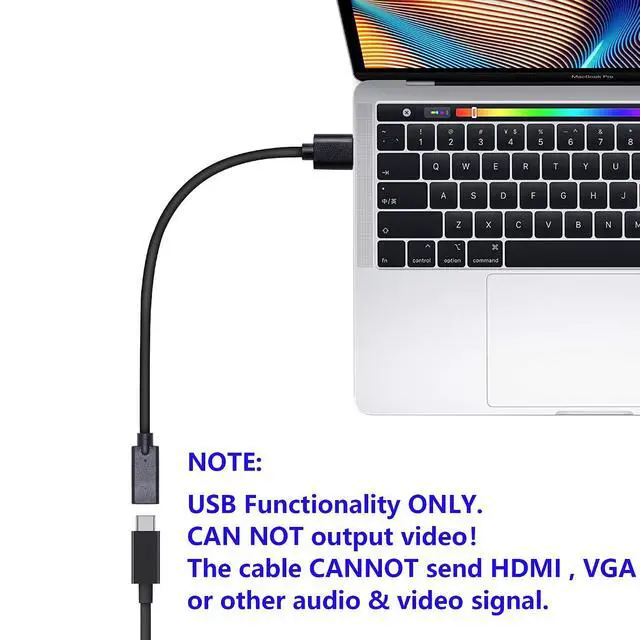 Alt view image 3 of 7 - USB 3.0 Type A Male to USB 3.0 Type C Female Connector Converter Adapter (Black) (3ft)