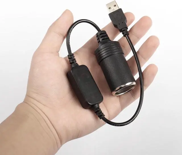 Alt view image 5 of 7 - 1ft USB A Male to 12V 8W Cigarette Lighter Socket Adapter Power Cable for Dash Cam, GPS, Car Led Light Strips, and Other Automotive Electronics 2Pack