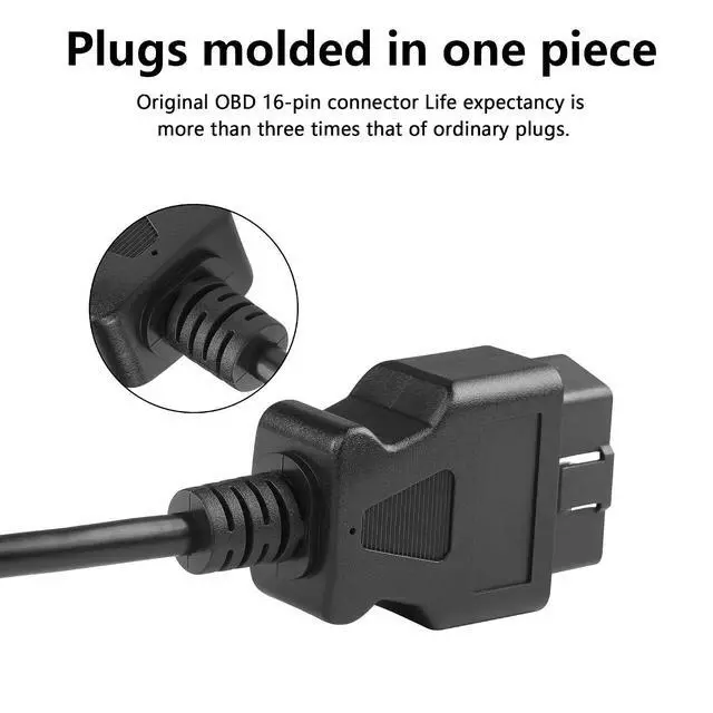 Alt view image 5 of 7 - OBD2 OBDII 16Pin Male Connector to Open Pigtail Wire, 5ft 1.5m OBD Diagnostic Extension Replacement Cable for Vehicle DIY