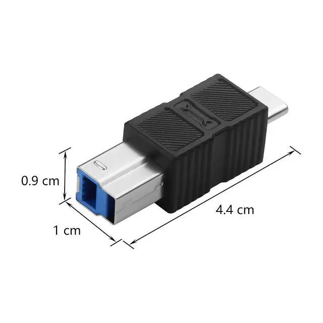 Alt view image 7 of 7 - USB 3.0 Type C Male to Type B Male Connector Adapter 5Gbps USB3.0 C to B Printer Converter for Printer, Scanner, External Hard Drive - 2Pack
