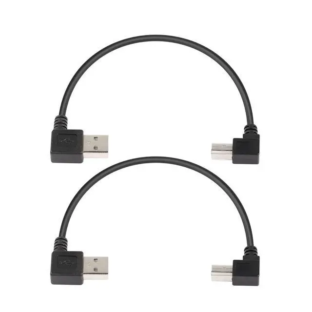 Alt view image 6 of 6 - 90 Degree Left Angle USB Printer Scanner Cable, 1ft Type A to B USB 2.0