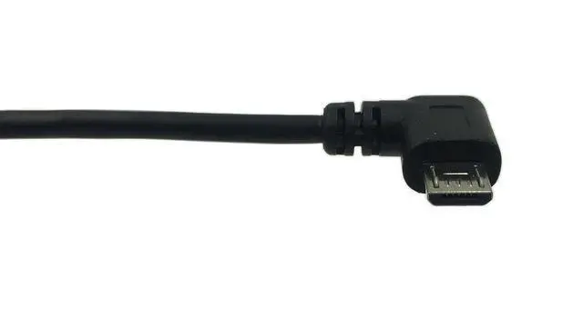 Alt view image 5 of 6 - 9Inch Micro USB Cable Combo Left & Right Angle Micro USB 5 Pin Male to USB 2.0 Type A Right Angle Male Data Sync and Charge Cable (Black)(2-Pack) R
