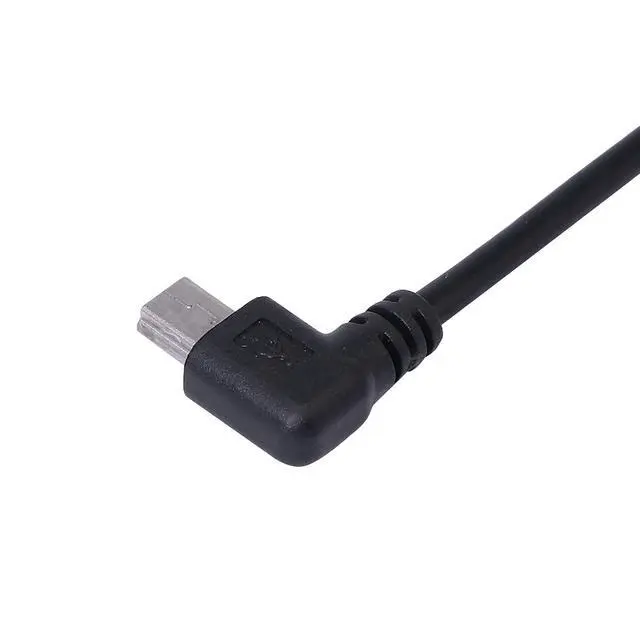 Alt view image 4 of 5 - 9Inch Mini USB Cable Combo Mini USB Female to Right Angle & Left Angle Male Data Sync and Charge Extension Cable (Black)(2-Pack) RL