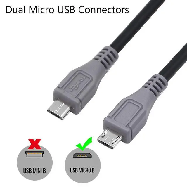Alt view image 2 of 7 - USB Micro Male to Micro Male OTG Adapter Cable (1m)