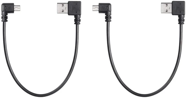 Main image of 9Inch Mini USB Cable Combo Mini USB Right Angle & Left Angle Male to USB Type A