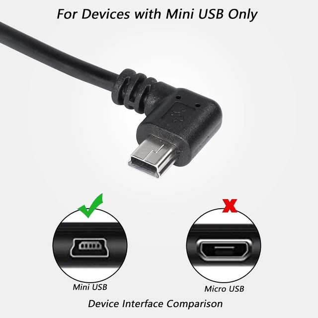 Alt view image 3 of 7 - 9Inch Mini USB Cable Combo Mini USB Right Angle & Left Angle Male to USB Type A