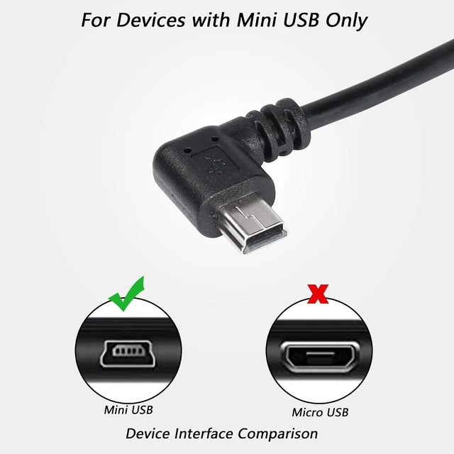 Alt view image 2 of 7 - 9Inch Mini USB Cable Combo Mini USB Right Angle Male to USB Type A 2.0 Right Ang