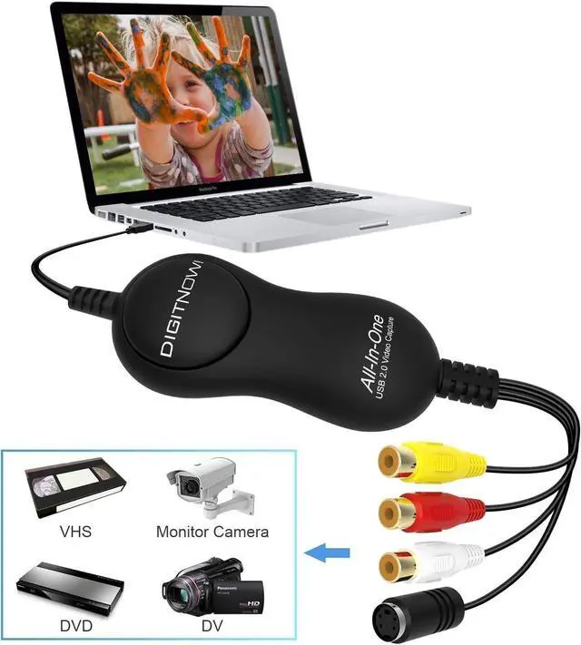 Alt view image 2 of 5 - USB 2.0 Video Capture Device, VHS to Digital Converter, VHS VCR TV to DVD Converter for MAC/PC/TV/Camcorder, MAC OS Windows Compatible