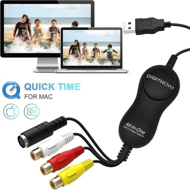 Alt view image 3 of 5 - USB 2.0 Video Capture Device, VHS to Digital Converter, VHS VCR TV to DVD Converter for MAC/PC/TV/Camcorder, MAC OS Windows Compatible