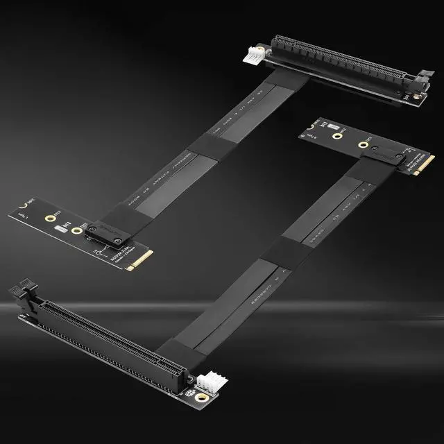 Alt view image 5 of 5 - M.2 NGFF to PCI-e 16x Graphics Riser Card,90 Degree Left M.2 NGFF Key to PCI-Express 16X Extension Cable