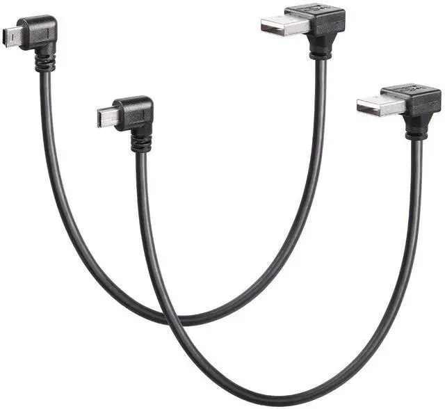 Main image of 90 Degree Mini USB Short Cable, 1ft Up Angle USB 2.0 Type A to Left & Right Angle Mini B 5 Pin Charging Cable for Ti-84 Plus, GoPro, MP3 Player, Digital Camera, GPS Receiver, Dash Cam(RL)