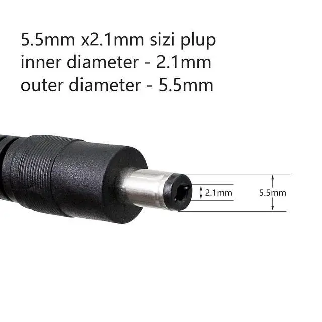 Alt view image 4 of 6 - 60cm 14AWG DC 5.5mm x 2.1mm Male to SAE 2 Pin Quick Disconnect Wire Harness Extension Cable for Portable Powers, Motorcycle Solar Panel Charger (M Black)