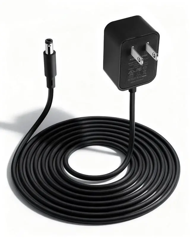 Main image of 12V 1A 12W Power Supply AC to DC 5.5 x 2.1mm Adapter, 100-240V 50-60Hz AC to DC5521 12 V Cord for CCTV Camera,Speakers, LED Strip Light - 4.92 FT