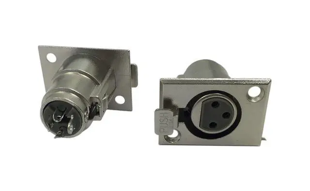 Alt view image 2 of 6 - XLR 3 Pin Female Jack Socket Keystone Wall Plate Panel Mount Audio Microphone Connector Adapter Converter (2-Pack)