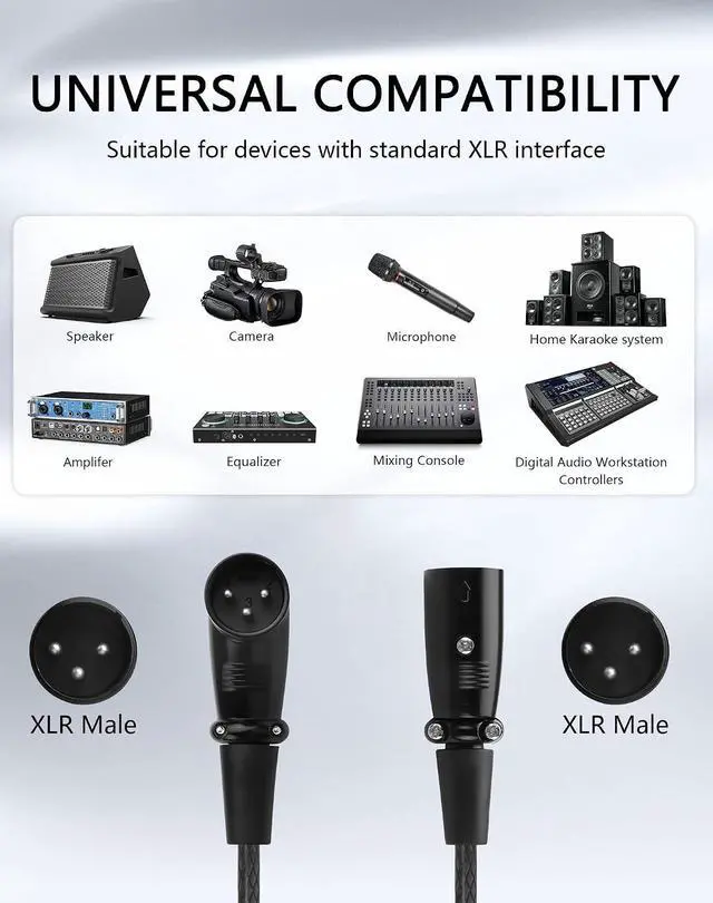 Alt view image 3 of 7 - Right-Angle XLR Male to Dual Male Y Splitter Cable, Balanced XLR Splitter 1 Male to 2 Male Microphone Cord Audio Adaptor - 1.64FT / 0.5M