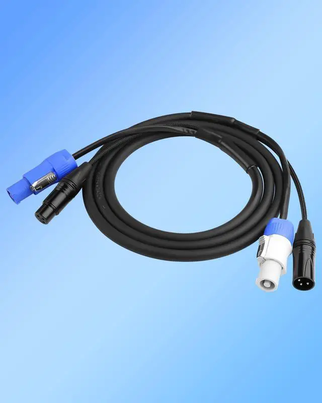 Alt view image 7 of 7 - 6.6 FT PowerCon and DMX Extension Cable, 13AWG AC Power DMX 3Pin XLR Signal Combo Cables for Stage Lighting, Concerts, Events