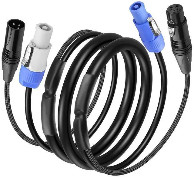 Main image of 3.2 FT PowerCon and DMX Extension Cable, 13AWG AC Power DMX 3Pin XLR Signal Combo Cables for Stage Lighting, Concerts, Events