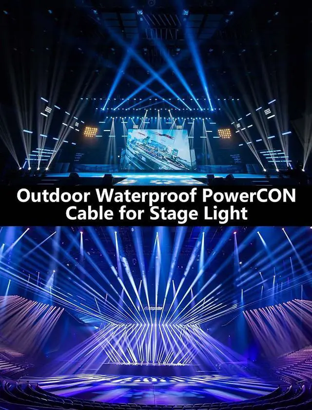 Alt view image 5 of 7 - 16.4 FT PowerCon and DMX Extension Cable, 13AWG AC Power DMX 3Pin XLR Signal Combo Cables for Stage Lighting, Concerts, Events