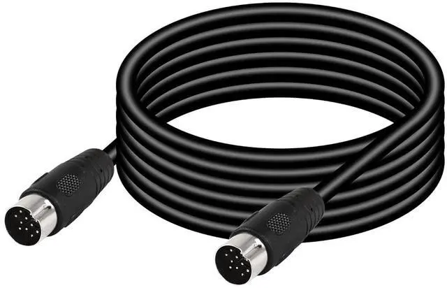 Main image of DIN 13 PIN Male to Male Electrical Signal Control Cable, UL2919 OD9.0MM 13 PIN Extension Cable (M-M) (3m Black)