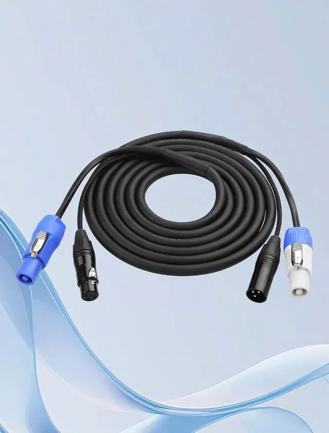 Alt view image 7 of 7 - 9.8 FT PowerCon and DMX Extension Cable, 13AWG AC Power DMX 3Pin XLR Signal Combo Cables for Stage Lighting, Concerts, Events