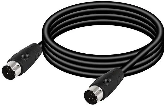 Main image of DIN 13 PIN Male to Male Electrical Signal Control Cable, UL2919 OD9.0MM 13 PIN Extension Cable (M-M) (1.5m Black)