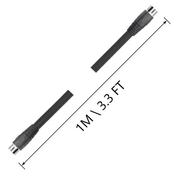 Alt view image 5 of 5 - DIN 13 PIN Male to Male Electrical Signal Control Cable, UL2919 OD9.0MM 13 PIN Extension Cable (M-M) (1m Black)