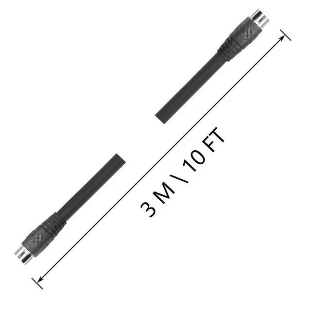 Alt view image 5 of 5 - DIN 13 PIN Male to Male Electrical Signal Control Cable, UL2919 OD9.0MM 13 PIN Extension Cable (M-M) (3m Black)