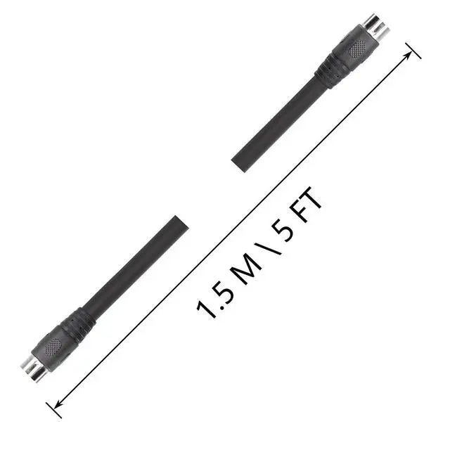 Alt view image 5 of 5 - DIN 13 PIN Male to Male Electrical Signal Control Cable, UL2919 OD9.0MM 13 PIN Extension Cable (M-M) (1.5m Black)