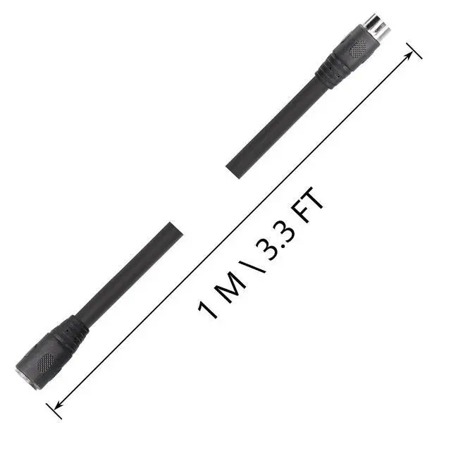 Alt view image 5 of 5 - DIN 13 PIN Male to Female Electrical Signal Control Cable, UL2919 OD9.0MM 13 PIN Extension Cable (M-F) (1m Black)