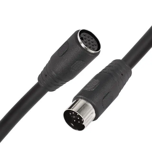 Alt view image 4 of 5 - DIN 13 PIN Male to Female Electrical Signal Control Cable, UL2919 OD9.0MM 13 PIN Extension Cable (M-F) (1m Black)