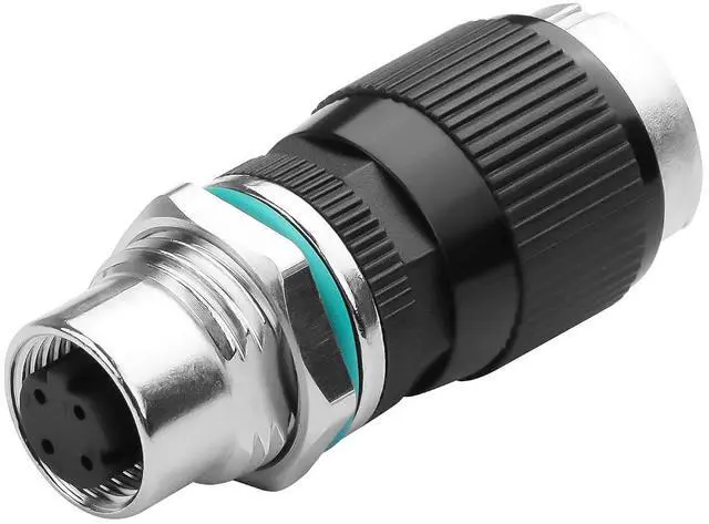 Main image of RJ45 to M12 4 Pin Adapter,M12 4Pin Female to RJ45 Female Ethernet Connector,IP68 Waterproof,for Automation Systems,Plug and Play
