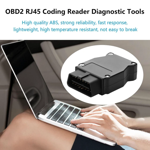Alt view image 6 of 7 - ENET OBD2 RJ45 Adapter Ethernet RJ45 to OBD2 16 Pin Connector Adapter Coding Rea