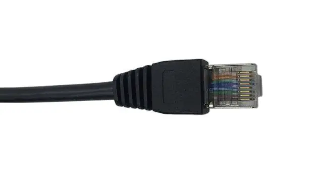 Alt view image 4 of 7 - RJ45 Male to Female LAN Ethernet Network Cat 5e Panel Mount Cable (Black)(2m)